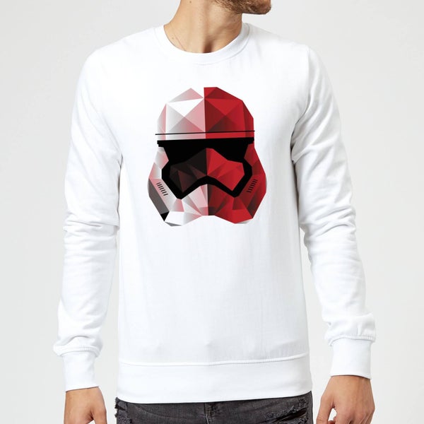 Star Wars Cubist Trooper Helmet White Sweatshirt - White