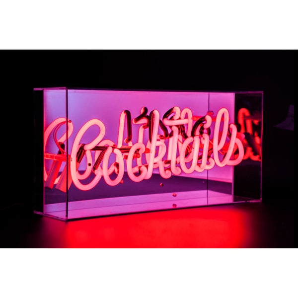 Acrylic Box Neon Cocktails - Red