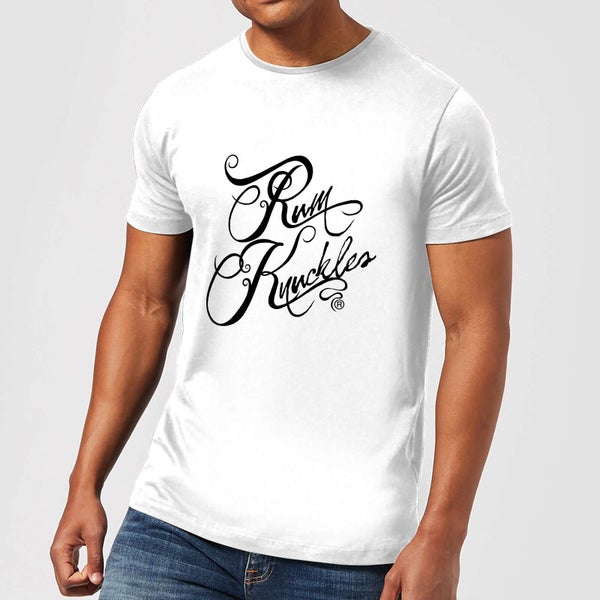 Rum Knuckles Typography T-Shirt - Weiß