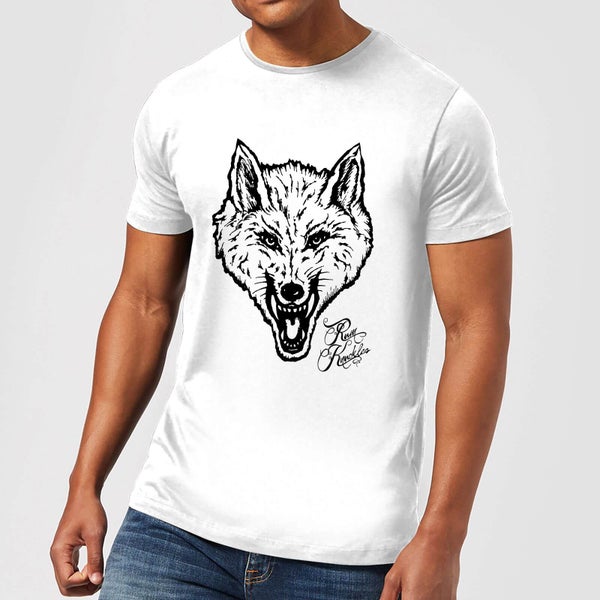 T-Shirt Homme Rum Knuckles Wolf - Blanc