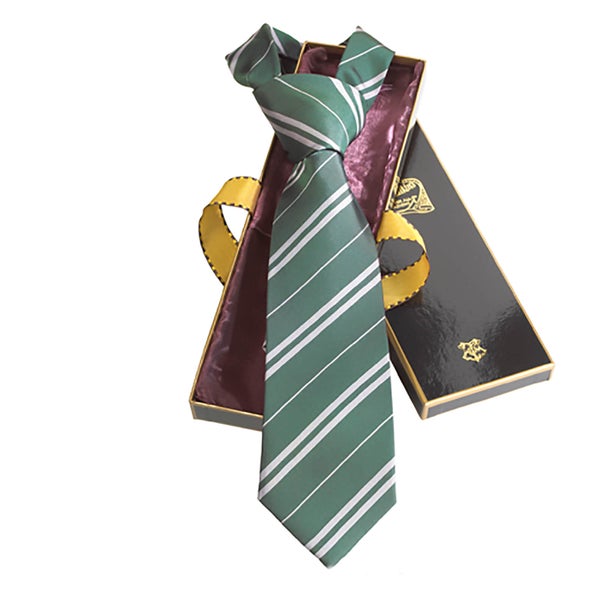 Harry Potter 100% Silk Slytherin Necktie in Madam Malkin's Box