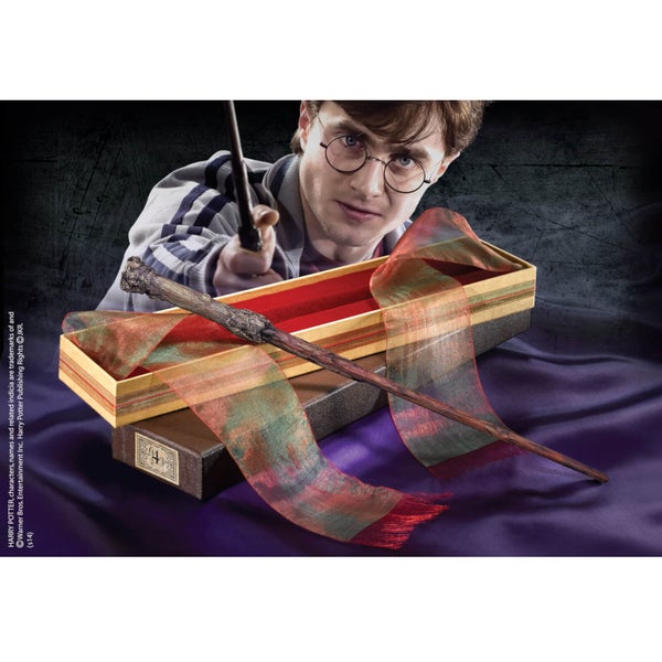 La baguette d'Harry Potter dans la boîte d'Ollivander