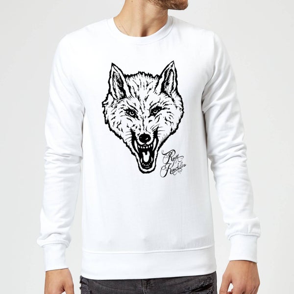 Rum Knuckles Wolf Sweatshirt - White