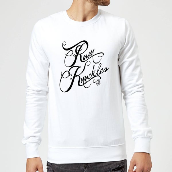 Rum Knuckles Typography Sweatshirt - White