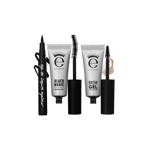 Kit de máscara de pestañas, gel de cejas y delineador de ojos Mini Eye Wardrobe® de Eyeko