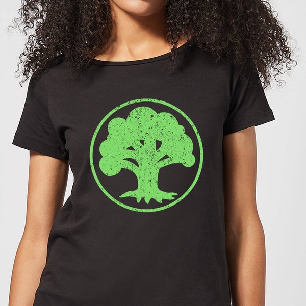 Magic The Gathering Green Mana Dames T-shirt - Zwart
