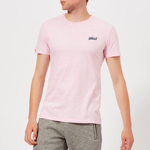 Superdry Men's Orange Label Vintage Emb T-Shirt - Pastel Pink Marl
