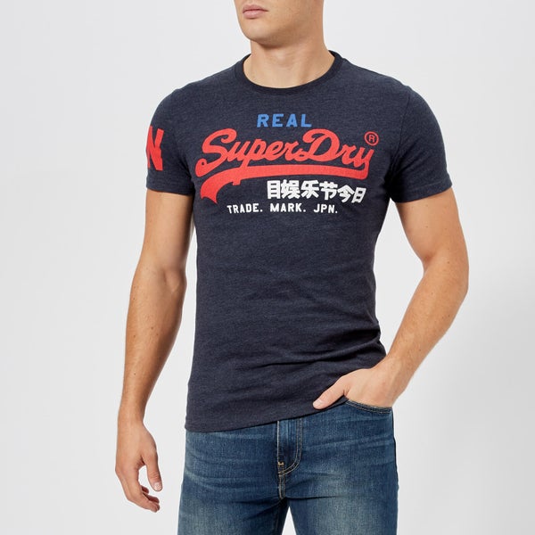 Superdry Men's Vintage Logo Tri T-Shirt - Techno Navy Marl
