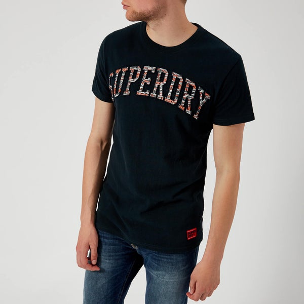 Superdry Men's Varsity AOP Embossed T-Shirt - Eclipse Navy