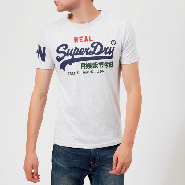 Superdry Men's Vintage Logo Tri T-Shirt - Ice Marl