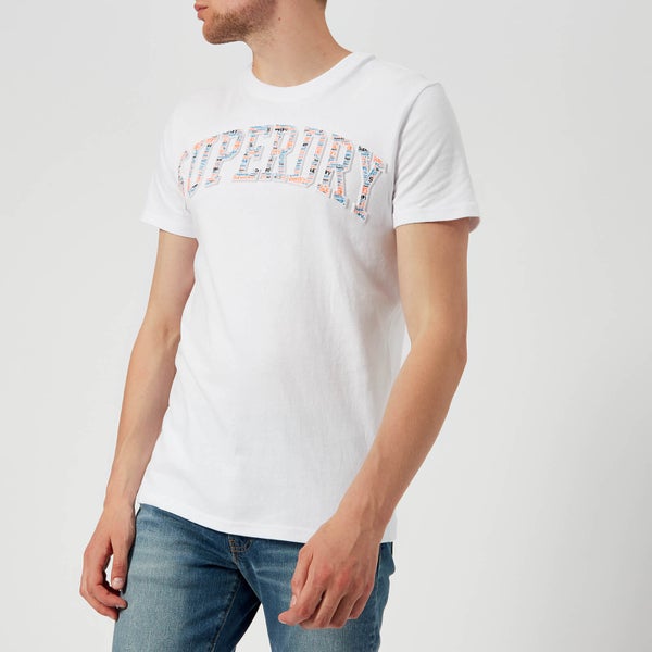 Superdry Men's Varsity AOP Embossed T-Shirt - Optic