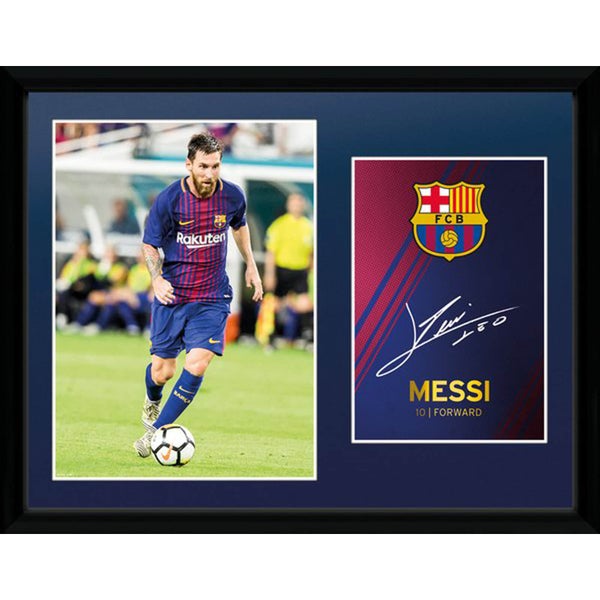 Barcelona Messi 17/18 12 x 16 Inches Framed Photograph