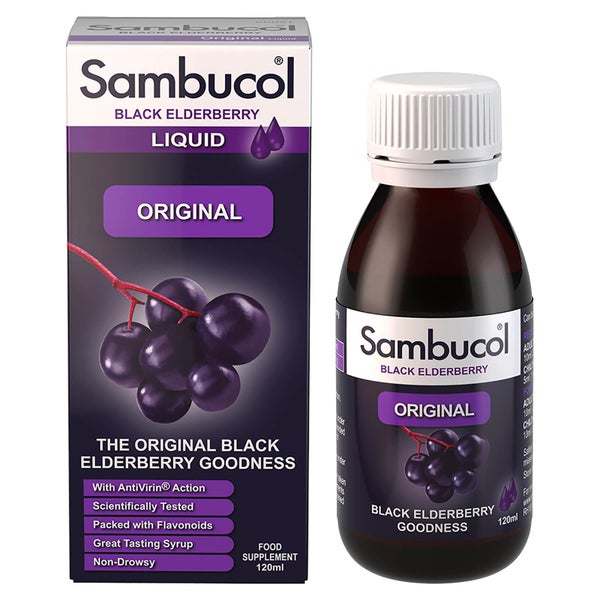 Натуральный сок черной бузины Sambucol Original — без запаха 120 мл