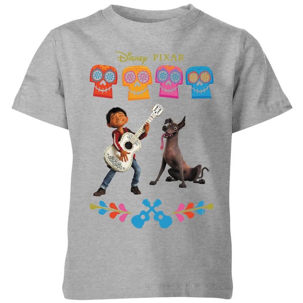 T-Shirt Enfant Miguel et Logo Coco - Gris