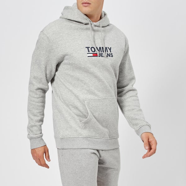 Tommy Jeans Men's Corporate Logo Hoody - Light Grey Heather