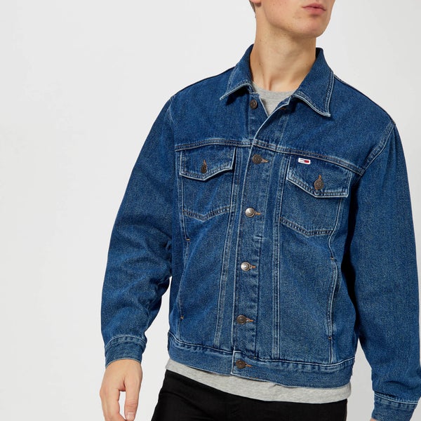 Tommy Jeans Men's Classic Denim Jacket - Mid Blue Rigid