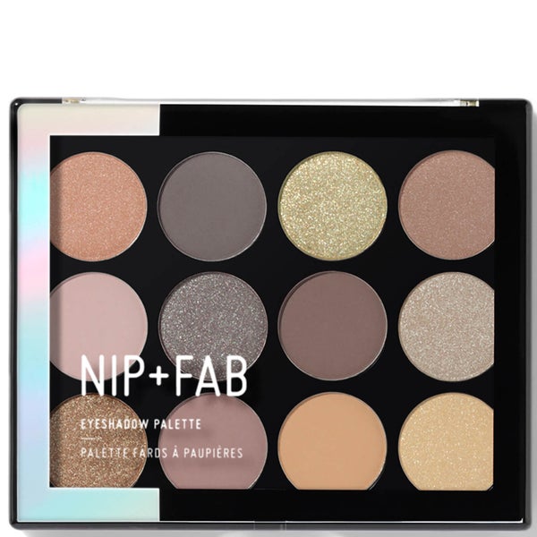 NIP + FAB Make Up Eyeshadow Palette - Gentle Glam (NIP + FAB メイク アップ アイシャドウ パレット - クール ニュートラル) 12g