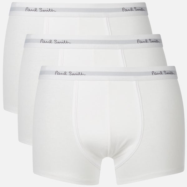 Paul Smith Men's 3 Pack Trunk Boxer Shorts - White
