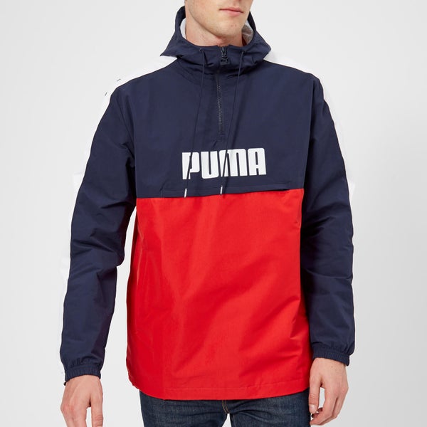 Puma Men's Retro Half Zip Windbreaker Jacket - Peacoat
