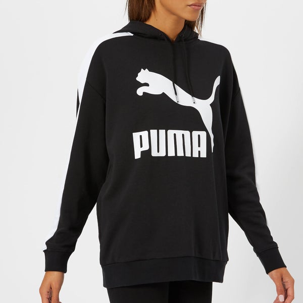 Puma Women's Classic Logo T7 Hoodie - Cotton Black