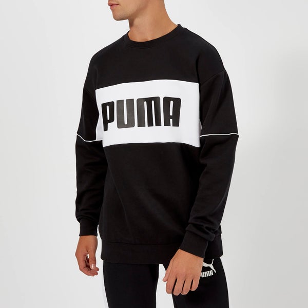 Puma Men's Retro Crew Neck Sweatshirt - Puma Black