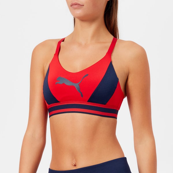 Puma Women's Logo Sports Bra - Ribbon Red-Peacoat
