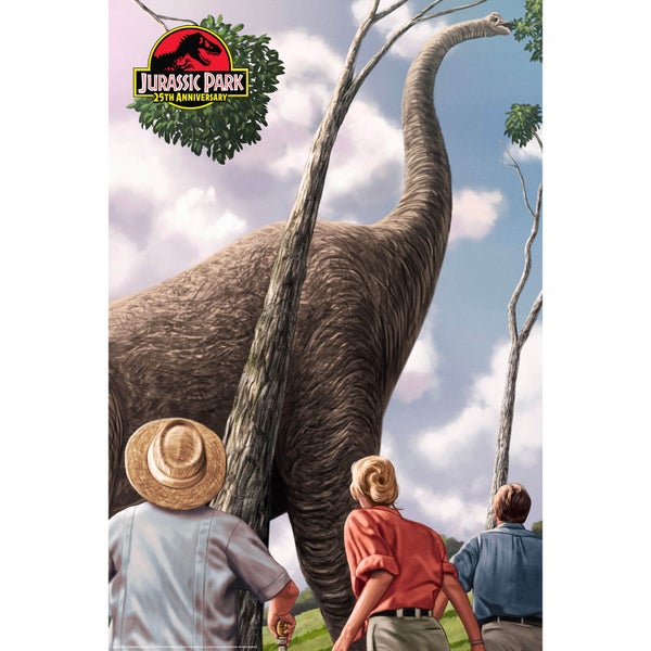 Jurassic Park 25e Verjaardag Kunst Giclee door Sam Gilbey - Zavvi Exclusieve Limited Edition