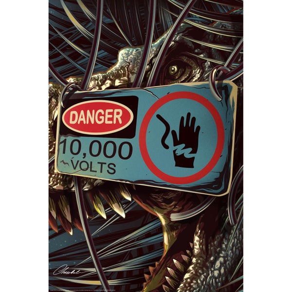 Jurassic Park 25th Anniversary Fine Art Giclee by Chris Christodoulou - Zavvi Exclusive Limited Edition