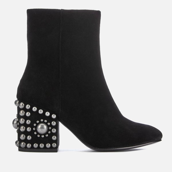 Ash Women's Era Suede Heeled Boots - Black