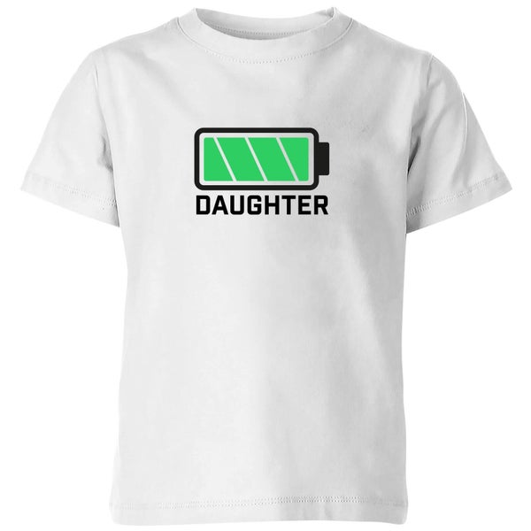 T-Shirt Enfant Daughter Batteries Full - Blanc