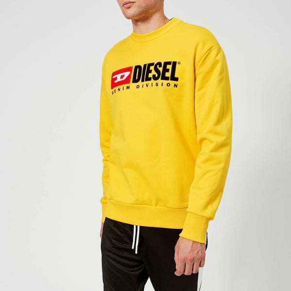 Diesel Men's Crew Division Sweatshirt - Yellow