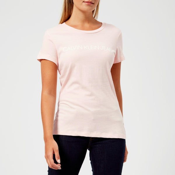 Calvin Klein Jeans Women's Institutional Logo Slim Fit T-Shirt - Chintz Rose