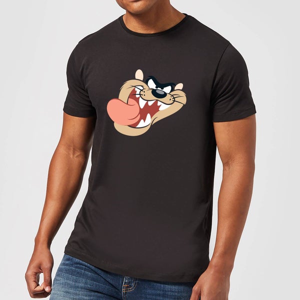 T-Shirt Homme Gros Plan Taz Diable de Tasmanie Looney Tunes - Noir