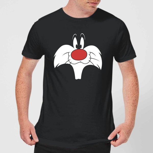 T-Shirt Homme Gros Plan Sylvestre Grosminet Looney Tunes - Noir