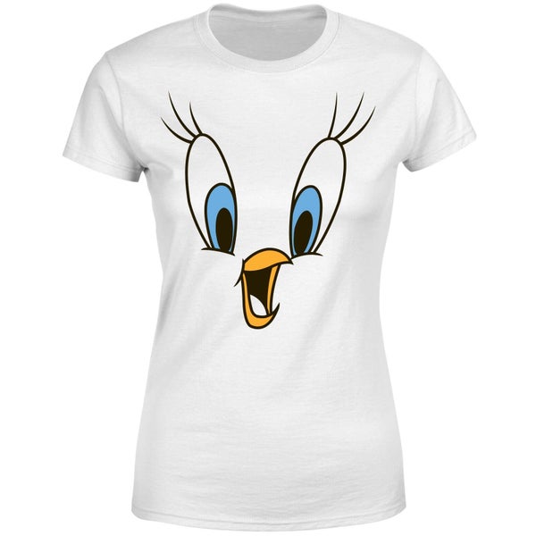 Looney Tunes Tweety Gesicht Damen T-Shirt - Weiß