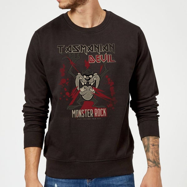 Looney Tunes Tasmanian Devil Monster Rock Sweatshirt - Black