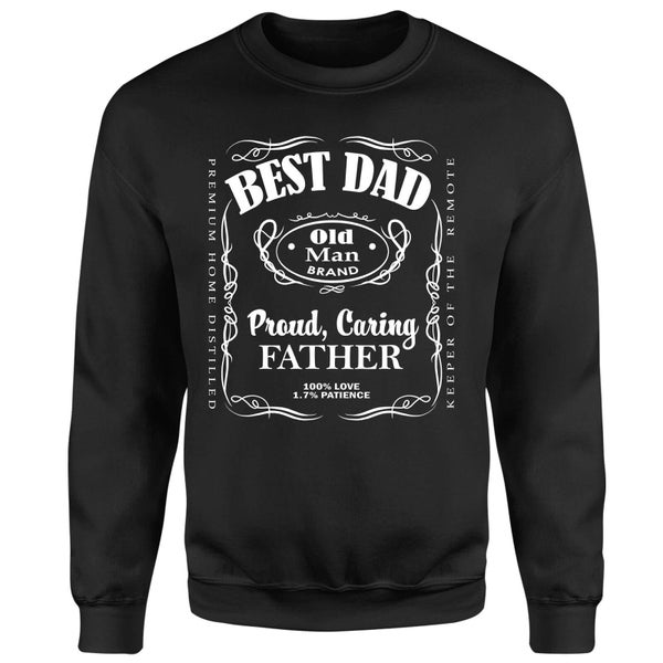 Best Dad Whiskey Label Sweatshirt - Black