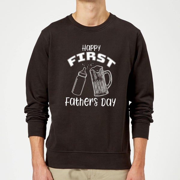 Sweat Homme Happy First Fathers Day - Noir