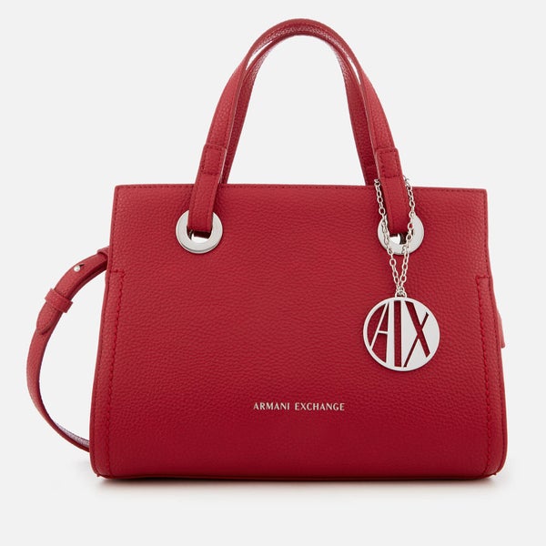 Armani Exchange Women's Small Shopper with Cross Body Bag - Royal Red