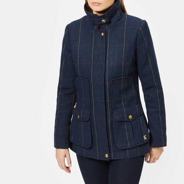 Joules Women's Teed Fieldcoat - Navy Tweed