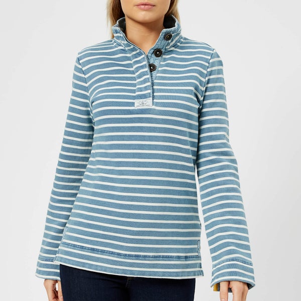 Joules Women's Saunton Classic Funnel Neck Sweatshirt - Saltwash Stripe