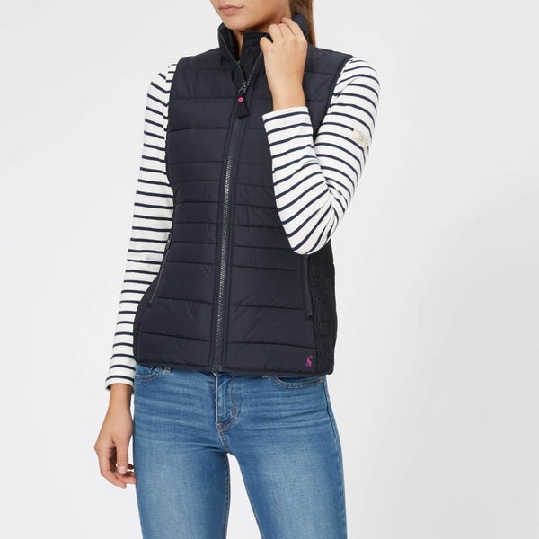 Joules Women's Fallow Padded Gilet with Funnel Neck - Marine Navy