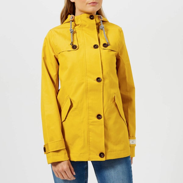 Joules Women's Coast Waterproof Hooded Jacket - Antique Gold