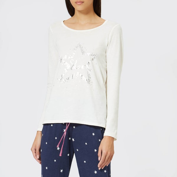 Joules Women's Aubree Long Sleeved Graphic Top - Cream