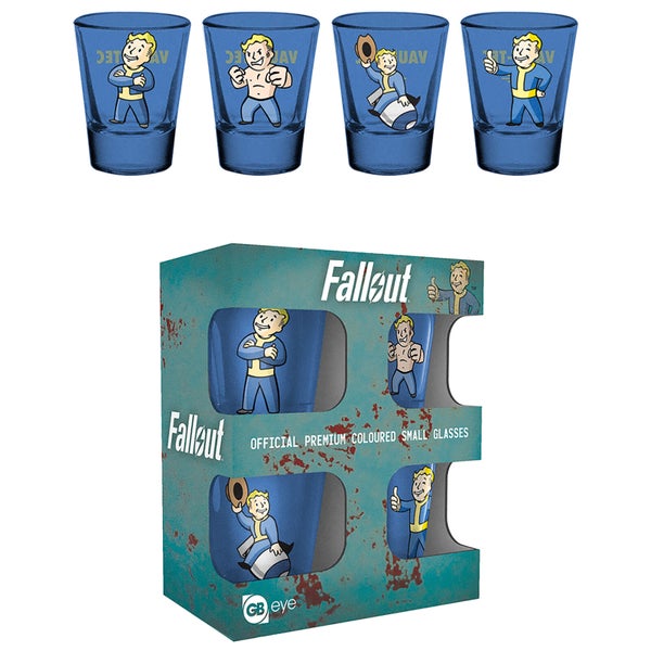Fallout Vault Boy Coloured Shot Glasses