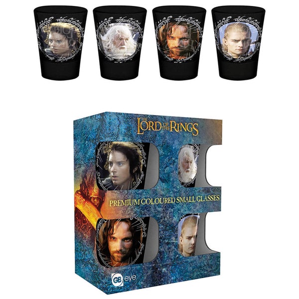 Lord of the Rings Characters Coloured Shot Glasses