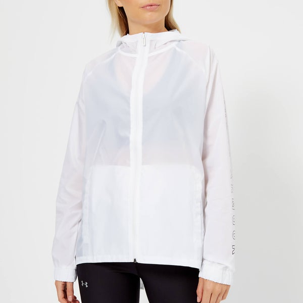 Under Armour Women's Storm Iridescent Woven Full Zip Graphic Jacket - White