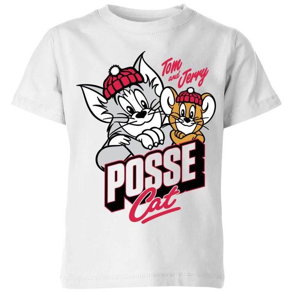 T-Shirt Enfant Posse Cat Tom et Jerry - Blanc
