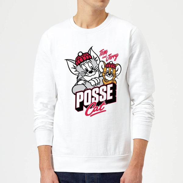 Tom & Jerry Posse Cat Sweatshirt - White