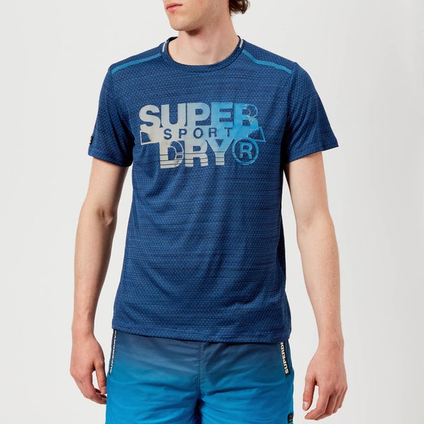 Superdry Sport Men's Microvent Graphic T-Shirt - Indigo/Black